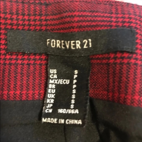 Forever 21 Burgundy Plaid Skirt - Picture 3 of 5